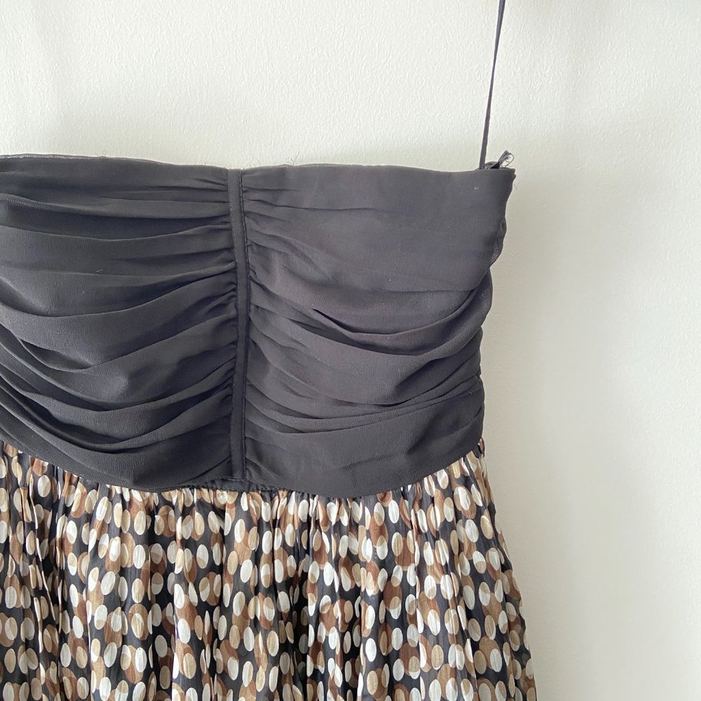 Zara Basic Womens Black Multi Polka Dot Smocked B… - image 2